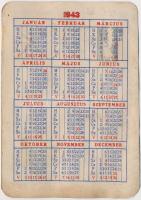 1943 "Magyar Világ Sör" Kőbányai Polgári Serfőzde kártyanaptára(Piatnik Budapest)