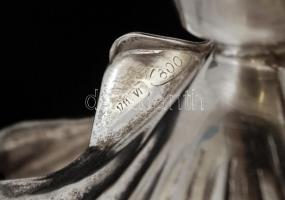 Ezüst "shell kagylós" szalvétatartó, Ag.,38,3gr., jelzett, 7x6cm/ Silver "clam shell&...