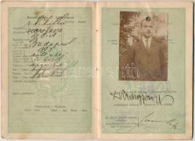 1924 A Magyar Királyság által kiállított fényképes útlevél / Hungarian passport