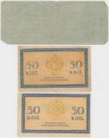 Orosz Birodalom 1915. 50k (2x) + Orosz Polgárháború / Szibéria és Urál / Ideiglenes Szibériai Igazga...