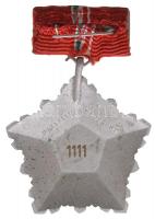 ~1955. "Hazafias Népfront" ezüstözött, zománcozott, sorszámozott kitüntetés T:2