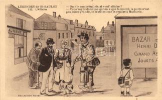 Legendes de Saint-Saulge, LAffiche / Humorous art postcard, poster