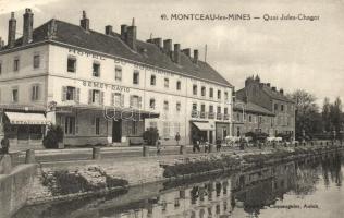 Montceau-les-Mines, Quai Jules-Chagot, Hotel du Commerce et de lIndustrie, Estaminet / quay, Semet Davids hotel, auto garage