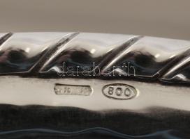 Ezüst poncolt oroszlántalpas tálka, Ag.,76gr., jelzett, 12x10x4cm/ Silver Lion footed bowl, Ag. 76gr...