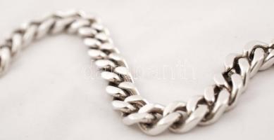 Ezüst pancer karkötő, Ag., 30,8gr., jelzett, 18cm/ Silver flat link bracelet, Ag. 30,8gr., marked, 1...