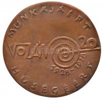1978. "Volán 20 éves munkájáért hűségéért" Br plakett (~117-120mm) T:2