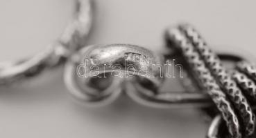 Ezüst fantázia (átbújtatós) karlánc, Ag., 16,2gr., jelzett, 19,5cm/ Silver fantasy  bracelet, Ag. 16...