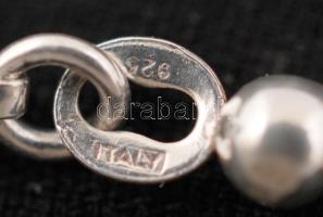 Ezüst golyós, verlauf karlánc, Ag., 11,7gr., jelzett, 20cm/ Silver Ball, verlauf bracelet, Ag. 11,7g...
