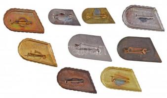 ~1970. "Elsősegély nyújtó" 9db zománcozott jelvény T:2