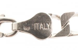 Ezüst lapos pancer karlánc, Ag., 12gr., jelzett, 22cm/Silver flat flat link bracelet, Ag., 12gr., ma...