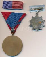 1964. "Munkásőr" Br kitüntetés mellszalagon szalagsávval + ~1970-1980. "Kisipari Szöv...