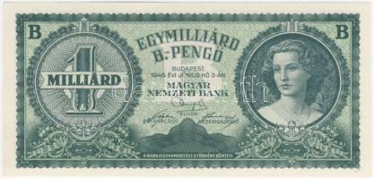 1946. 1000.000.000B-pengő "zöld" T:II+ csak egyszer hajtva!