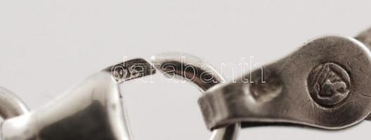 Ezüst, lapos, díszes pancer karlánc, Ag., 4,2gr., jelzett, 21cm/Silver, flat link fancy bracelet, Ag...