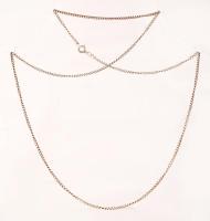 Ezüst, pancer nyaklánc, Ag., 7,4gr., jelzett, 61cm/Silver, flat link necklace, Ag. 7,4gr., marked, 61cm