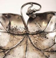 WMF Ezüstözött kínáló,jelzett,  kopottas, 24x20cm