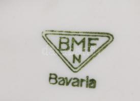BMF Bavaria porcelán teás kancsó ezüstözött kupolával, jelzett, hibátlan, 22x24cm