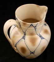 Régi Zsolnay váza, kerámia, kézzel festett,jelzett, kis repedéssel, 24x12cm