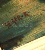 Geiger jelzéssel: A tavasz allegóriája, olaj, fa, keretben, 63×96 cm