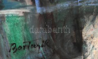 Bortnyik jelzéssel: Köd, olaj, zsírpapír(?), 70,5×45,5 cm