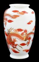 Jelzett kínai váza, kézzel festett, hibátlan, 12x7cm/ Marked Chinese vase, hand-painted, flawless, 1...