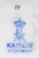 Kaiser matricás porcelán váza, jelzett, apró lepattanással, 15cm