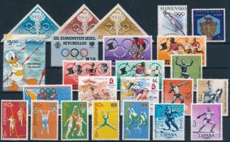 Olimpia motívum 24 db bélyeg közte sorokkal, Olympics 24 stamps with sets