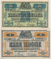 Ostffyasszonyfa / hadifogolytábor 1916. június 1. 20f arab sorozat és sorszámmal, "MS" jel...