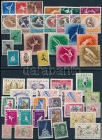 Olympics 47 stamps with sets, Olimpia motívum 47 db bélyeg közte sorokkal 2 stecklapon