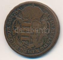 1766. Rézdénár "Mária Terézia" zárt korona T:3
Unger III.: 1278