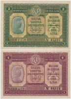 Olaszország/Velence/osztrák-magyar megszállás 1918. 1L + 2L T:I- Italy/Venice/Austrian-Hungarian occupation 1918. 1 Lira + 2 Lire C:AU Krause M4,M5