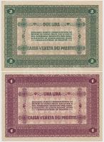 Olaszország/Velence/osztrák-magyar megszállás 1918. 1L + 2L T:I-
Italy/Venice/Austrian-Hungarian oc...