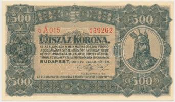 1923. 500K "T.W." jelöléssel, nyomdahely nélkül T:I Hungary 1923. 500 Korona with "T.W.", without printer's mark C:UNC Adamo K34/1