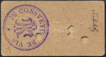 1902 Pozsony II. Mezőgazdasági Országos Kiállítás levélzáró 50 Franc felülbélyegzéssel jegyként hasz...