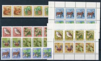 Újév 4 klf ötöscsík + 2 klf bélyegfüzetlap és 1 bélyegfüzet, New Year 4 stripes of 5 + 2 stamp-booklet sheets and stamp-booklet