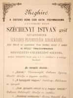 1891 Eger Széchenyi jubileumi ünnepségre szóló meghívó