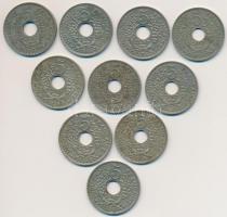 Francia Indokína 1937. 5c Cu-Ni + 1938. 5c Ni-sárgaréz (7x) + 1939. 5c (2x) Ni-sárgaréz T:2,2-
Fren...