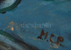 MCP jelzéssel: Madonna a kis Jézussal, olaj, fa, üvegezett fa keretben, 48,5×36 cm