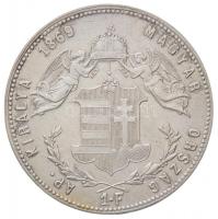 1869KB 1Ft Ag "Ferenc József / Angyalos címer" Körmöcbánya T:2 felületi karc 
Hungary 186...