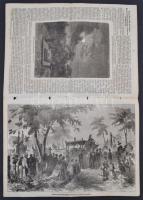 1870 1848 a nép zászlója c. újság 30. száma, benne tudósítás a Batthyány gyászünnepélyről 8p