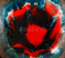 2 db Kovács Iparművészeti Vállalatos retró mázas kerámia tálka, jelzettek, hibátlanok, d: 13 ill. 14...