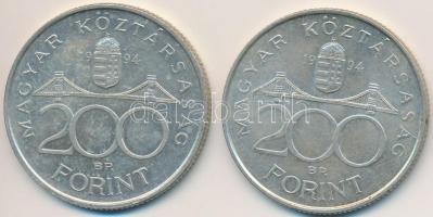 1994. 200Ft Ag "Deák" (2x) T:2,2-