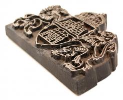 Budapest címerét ábrázoló vas öntőforma 18x12 cm