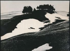 cca 1977 Gebhardt György (1910-1993): Télutó, jelzés nélküli vintage fotóművészeti alkotás a szerző hagyatékából, 24x18 cm