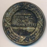 Berán Lajos (1882-1943) ~1930. "Ferencz Városi Torna Club" ezüstözött fém díjérem (40mm) T...
