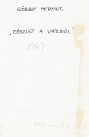 1969 Görbe Ferenc: Részlet a gyulai várból, feliratozott vintage fotóművészeti alkotás, 24,5x14 cm