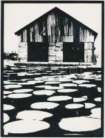 cca 1980 Csigó László: Raktár, pecséttel jelzett vintage fotóművészeti alkotás, 24x18 cm