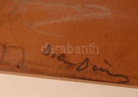 Diener jelzéssel: Virág csendélet, pasztell, papír, jelzett, paszpartuban, üvegezett fa keretben, 25...