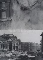 1964 Budapest, Blaha Lujza tér, a Nemzeti Színház bontása, 7 db korabeli felvételről készül modern n...