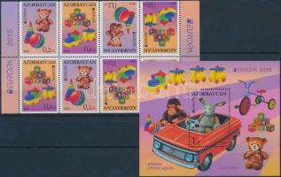 Europa CEPT, Old toys stamp-booklet sheet + block, Europa CEPT, régi játékok bélyegfüzetlap + blokk