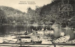 Pozsony, Pressburg; Vaskutacska, Eisenbründl I. tó. Verlag von G. Hrachy / lake